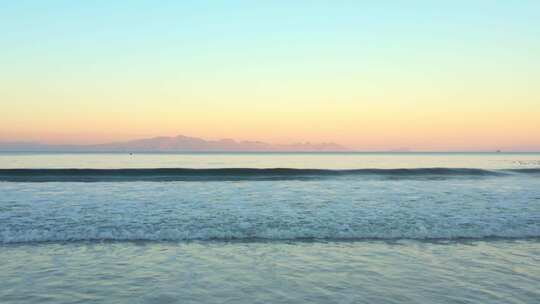 海浪沙滩 日落 黄昏 晚霞