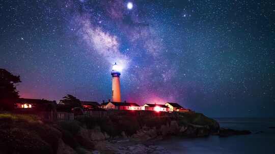 星空银河夜晚天文自然美景夜晚繁星视频素材模板下载