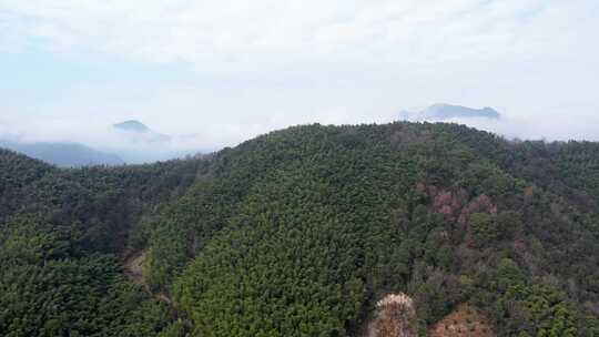 雨后山村云海风景航拍