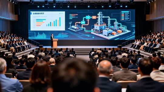 商务会议中项目演示场景