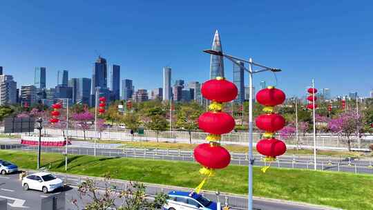 【4k最新深圳春节灯笼】春节灯笼车流宣传片