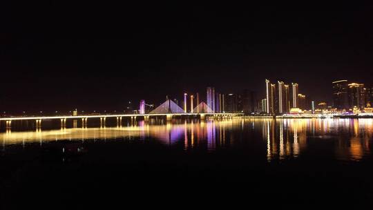 银盆岭大桥湘江夜景
