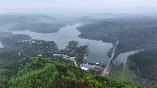 河南省南阳市九龙湖景区航拍