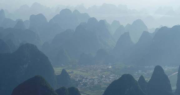 桂林山水航拍桂林阳朔航拍