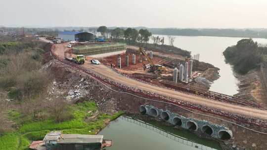 道路建设航拍镜头