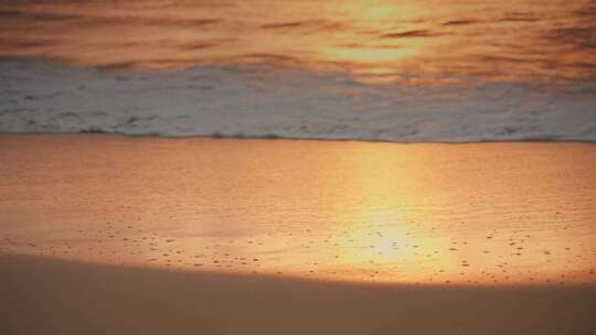 海滩 海浪 海滩落日 海滩夕阳视频素材模板下载