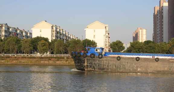 苏州浒墅关京杭大运河货船河道