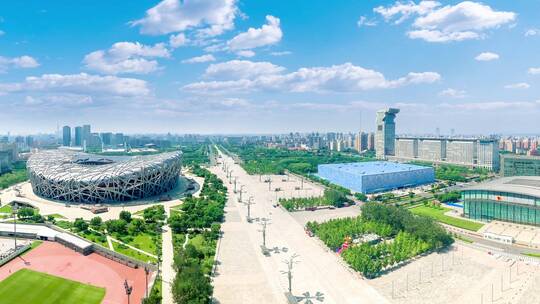 北京水立方 鸟巢视频素材模板下载