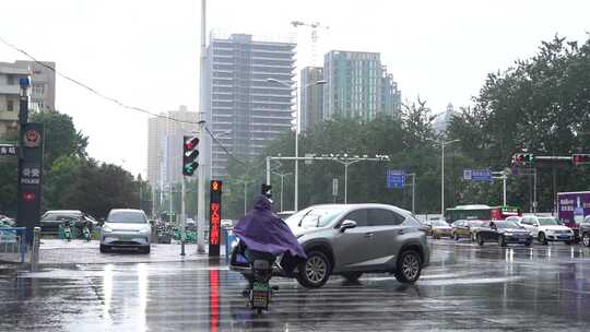 雨天 下雨 城市风光 写意 台风 雨中景色