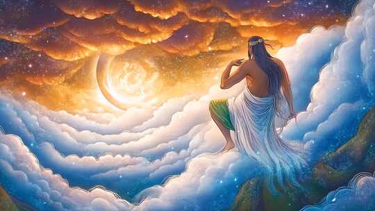 天空之神神话传说云海之上日月星辰宏伟史诗