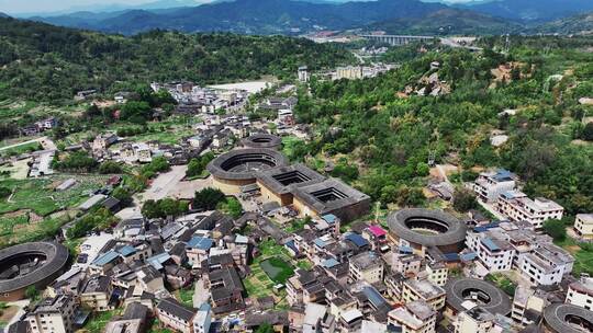 航拍福建土楼