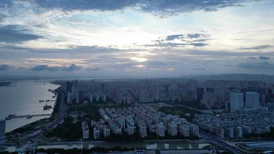 广东汕头城市建设汕头大景航拍