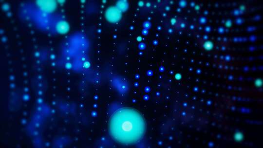 动态蓝色粒子背景视频