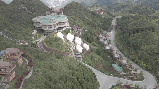 4K贵州六盘水梅花山航拍大山山顶景区风景