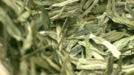 茶叶龙井茶特写展示