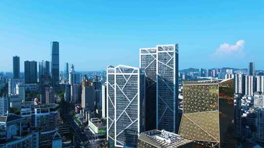 柳州航拍 城市风光 高楼建筑群 柳江风景