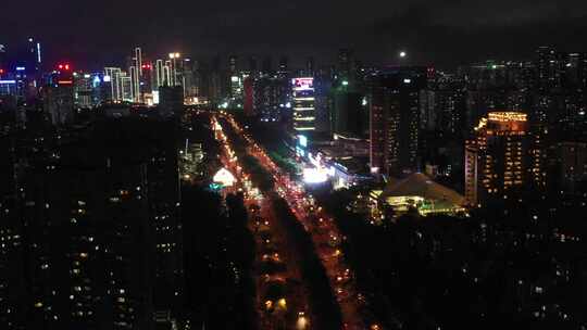 深圳夜景深南大道周边夜景