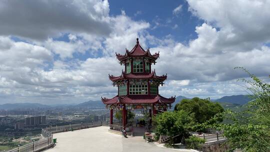 山顶风景延时4K实拍视频