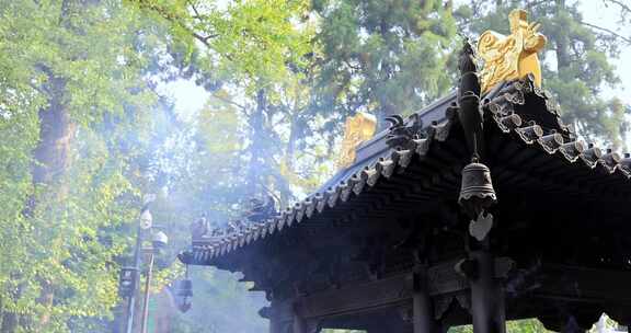 杭州径山寺香炉香火烧香祈福