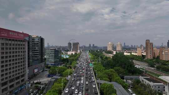 沪闵高架路航拍