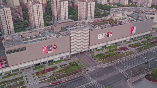 上海疫情期间空城航拍华夏西路中环视频素材模板下载