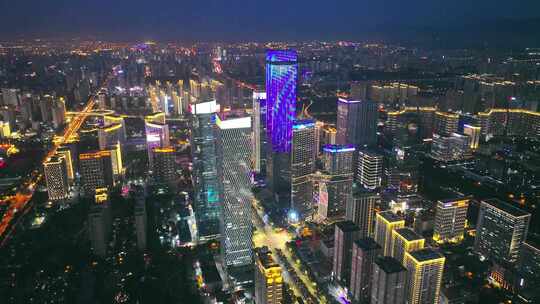 西安高新区都市之门夜景