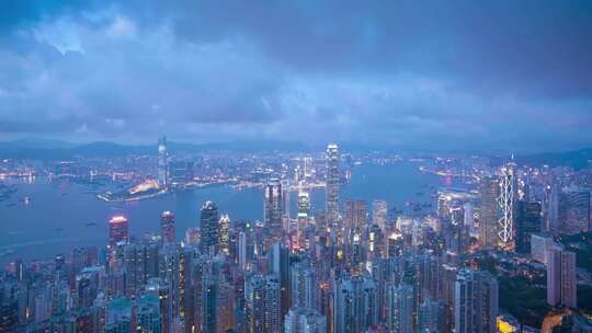 繁华的香港延时摄影