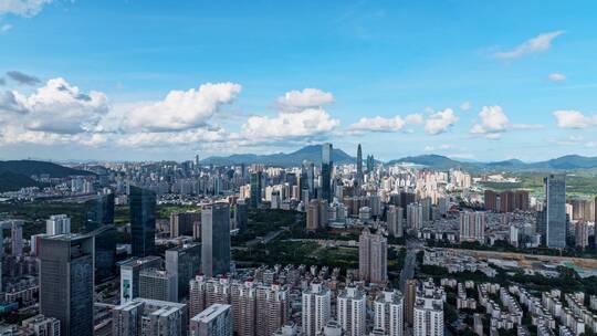 深圳罗湖区地标建筑群延时视频