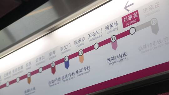 北京地铁指示牌