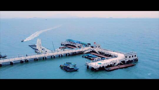 惠州巽寮湾电影旅游航拍开场视频素材模板下载