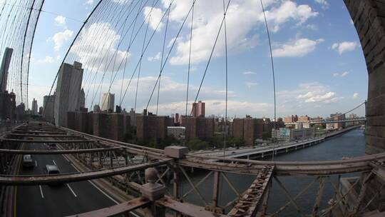从布鲁克林大桥上方俯瞰视频素材模板下载