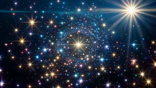璀璨星光粒子背景素材