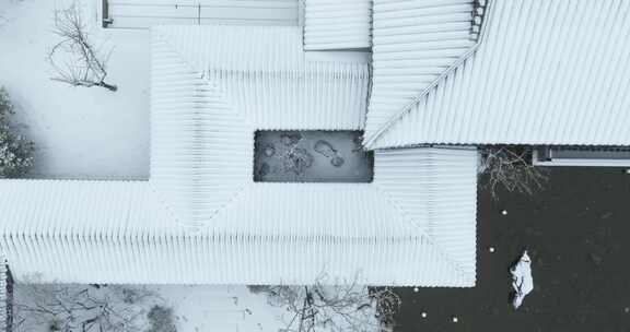 武汉东湖梅园雪景风光