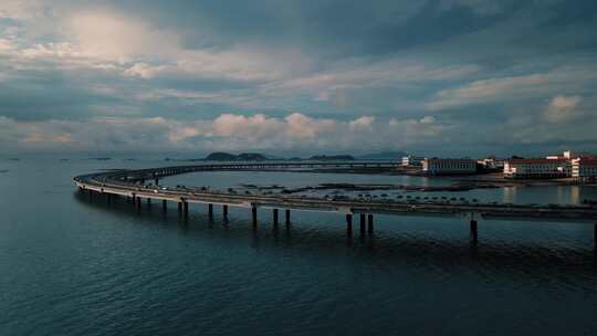 巴拿马城，无人机，风景，堤道