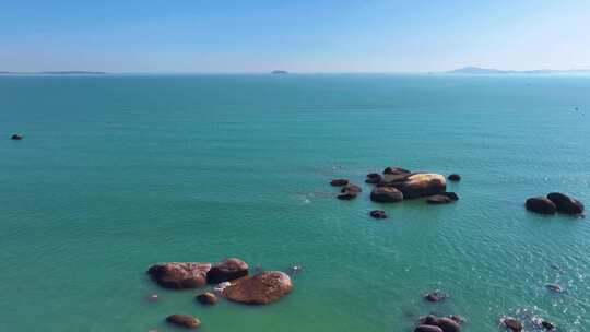 东海大海海边海水海浪沙滩海滩航拍风景唯美