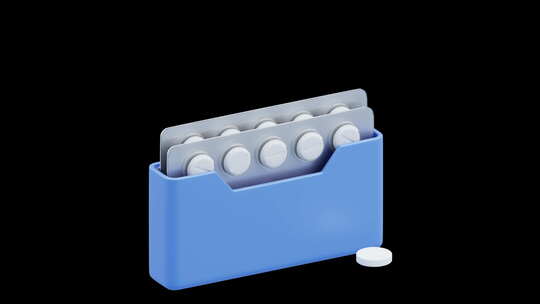 药物包的3D动画保持药丸安全|阿尔法频道