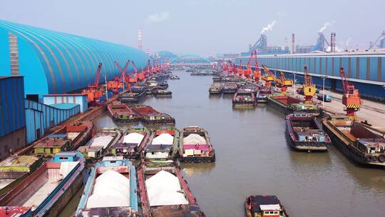 集装箱港口货运物流码头运输海运视频素材模板下载