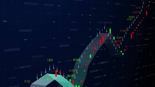 上升的股票财经指数视频素材模板下载