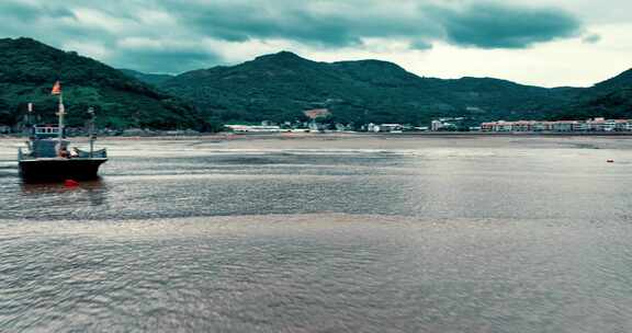 北岐滩涂湿地航拍空镜