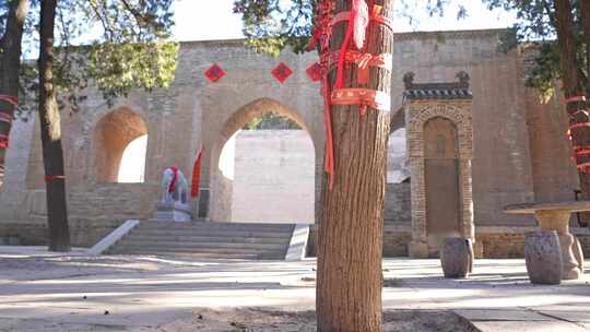 山西国宝文物万固寺无梁殿多宝佛塔