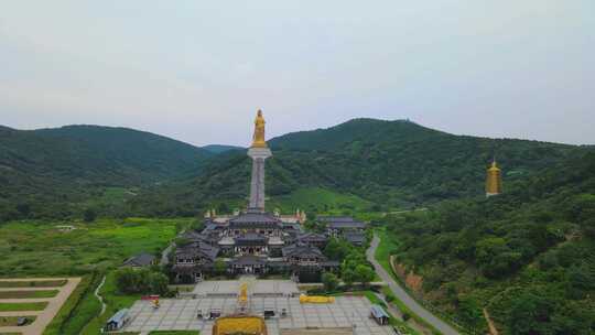 苏州大如意圣境 西山大观音全景 4K航拍