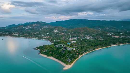 泰国苏梅岛波普海滩延时海滨自然风光