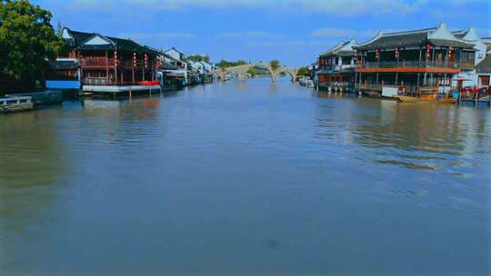 江南水乡古镇河道景观
