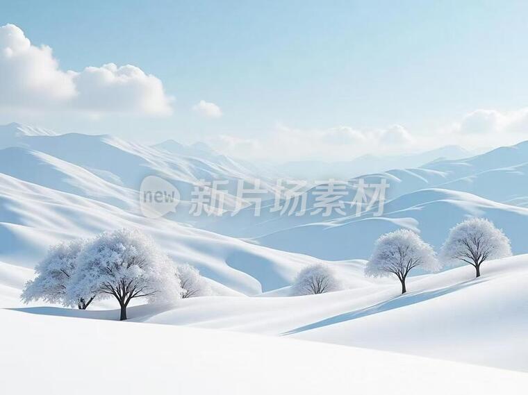 一张有雪山有树的图片