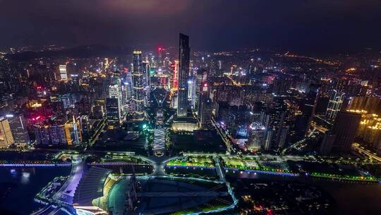 中国科技夜晚城市航拍延时视频合集