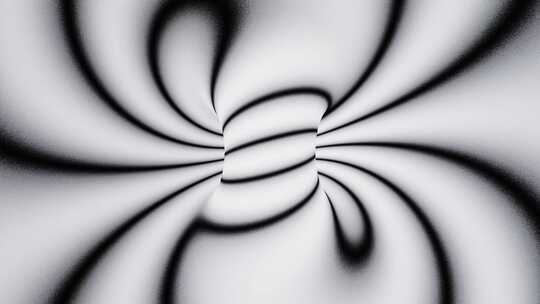 抽象白色和黑色圆环光学幻觉动画视频素材模板下载