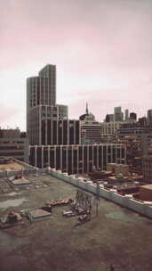 垂直纽约市曼哈顿鸟瞰图