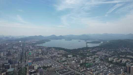 浙江杭州城市大景航拍