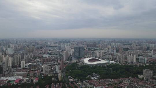 上海虹口区海伦路全景4K航拍