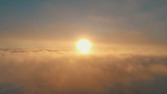 南极日落海洋海岸雾空中延时